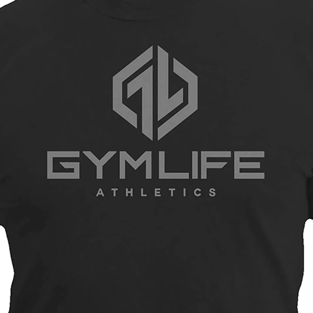 Gym Life Men's Power Up Athletic Performance Short Sleeve Workout T-Shirt, Black