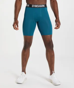 Gymshark Element Baselayer Shorts - Atlantic Blue