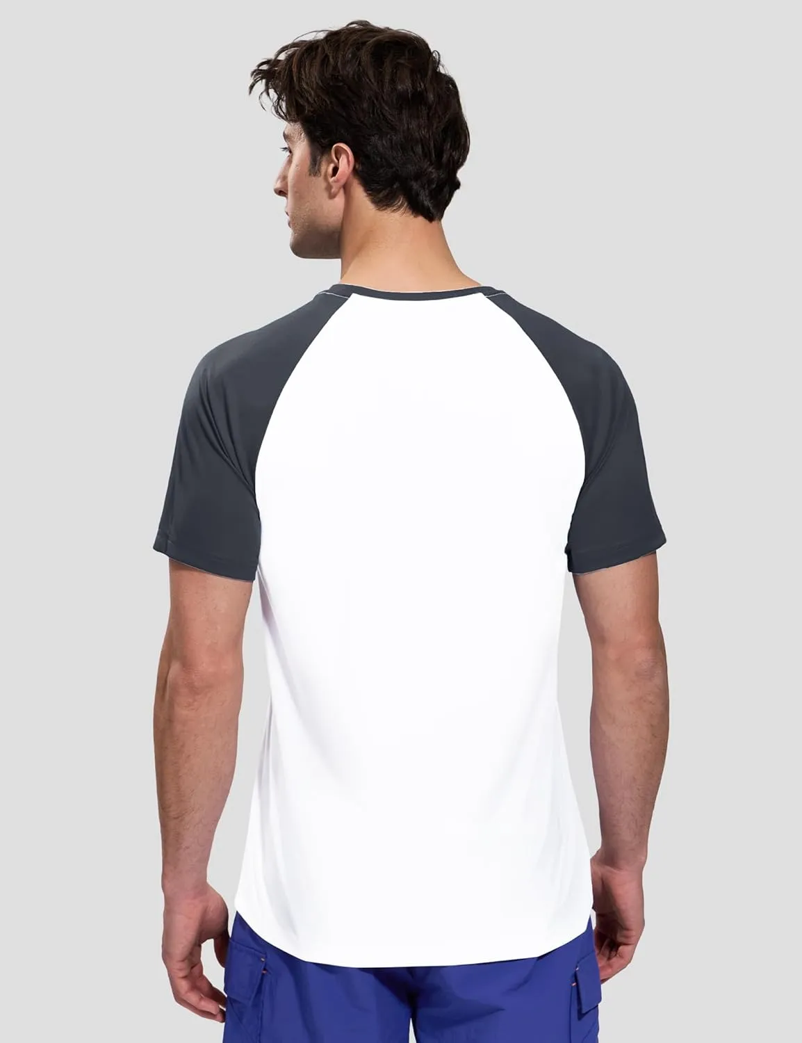Haimont Men's UPF 50  Short Sleeve Rash Guard Fishing Shirts Quick Dry Workout Outdoor Tee Shirt