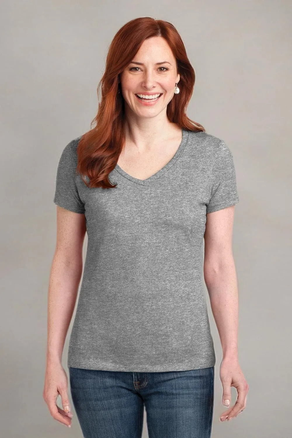 Hanes Women's Cooldri Short Sleeve Performance V-Neck T-Shirt (1 Pack)