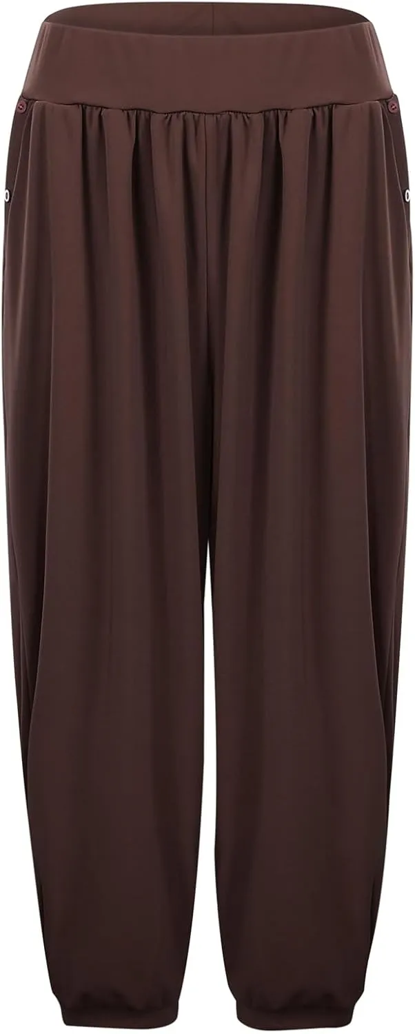 High Waisted Work Pants for Women Women High Waist Palazzo Pants Waisted Casual Baggy Stretchy Wide Leg Streetwear