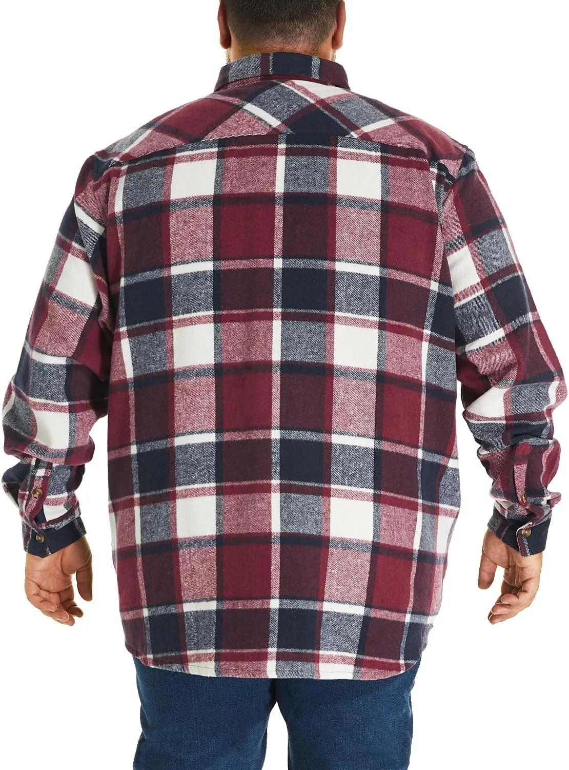 HOdo Big and Tall Mens Heavyweight Flannel Shirt 2XL- 6XL Button Down Shirt