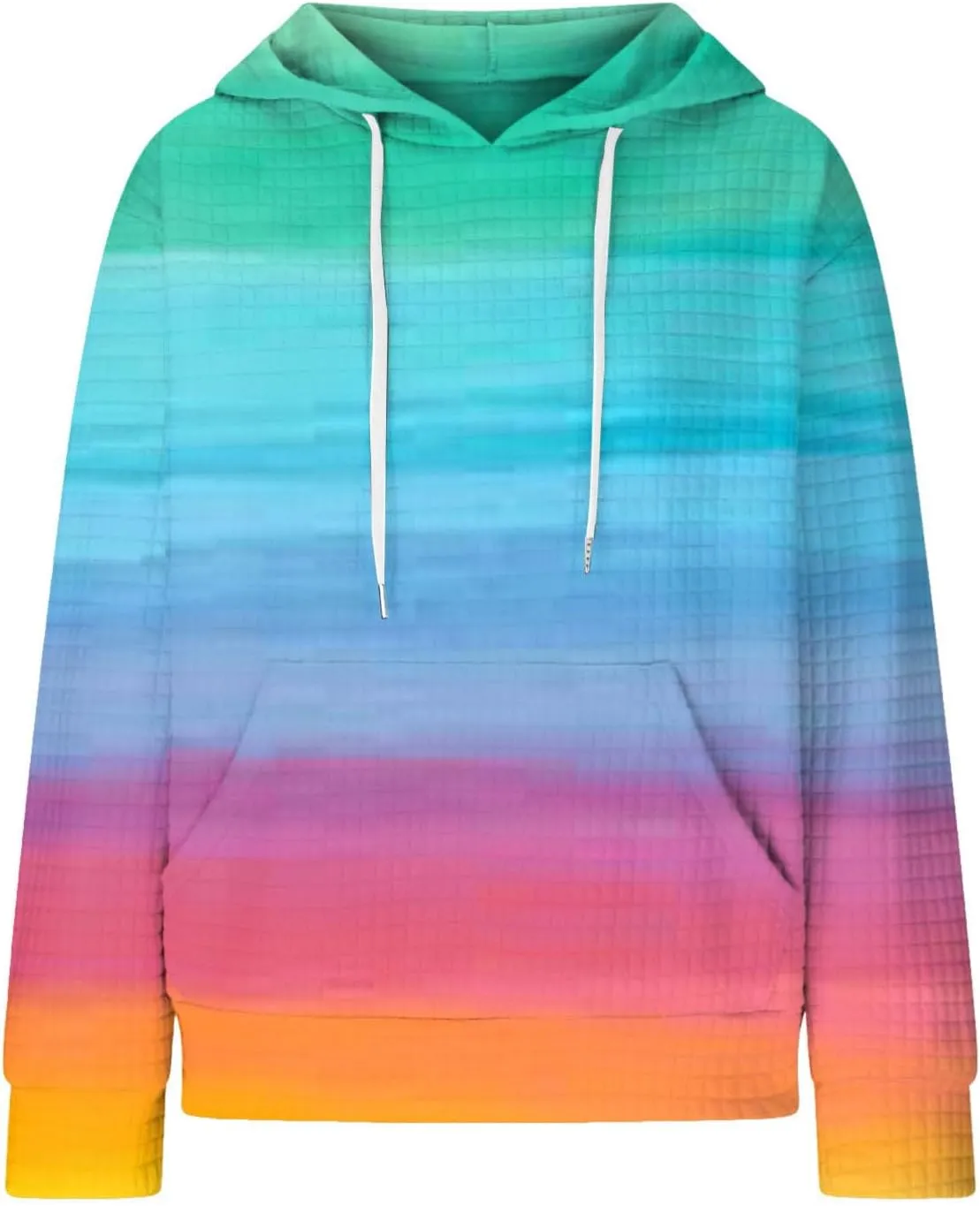 Hoodies for Women Waffle Knit Cute Hoodies Drawstring Pullover Sweatshirts Fashion Casual Sweaters Comfy Fall Clothes Outfits