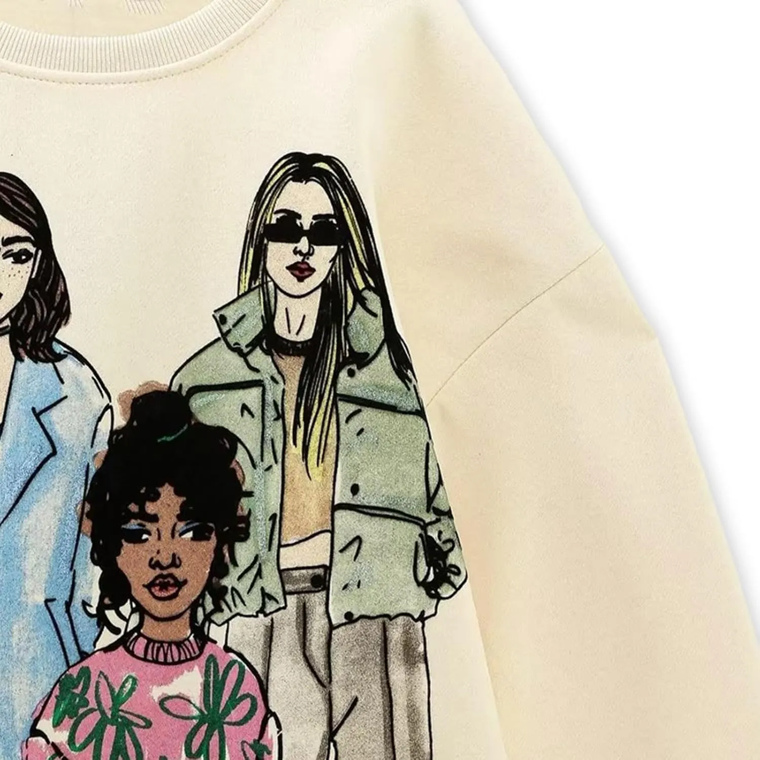HYxwrjoker Womens Fashion Oversized Long Sleeve Crewneck Sweatshirts Graphic Fall Pullover Tops Casual Trendy