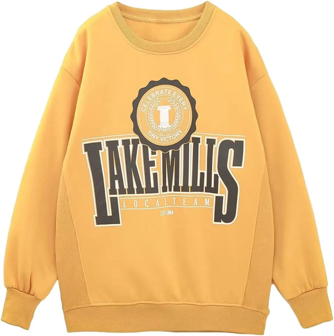HYxwrjoker Womens Fashion Oversized Long Sleeve Crewneck Sweatshirts Graphic Fall Pullover Tops Casual Trendy