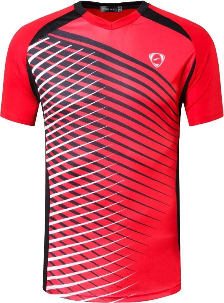 jeansian Men's 3 Packs Athletic Quick Dry Fit Short Sleeve Sport T-Shirt Tshirts Tee Shirt Tennis Golf Bowling LSL182