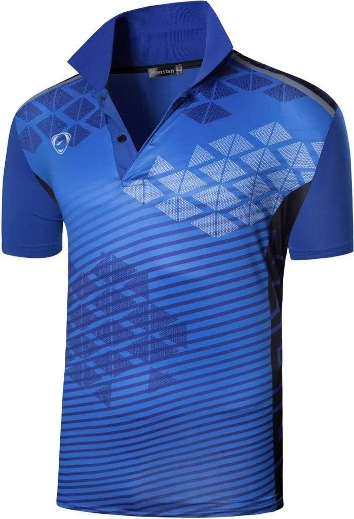 jeansian Men's 3 Packs Ourdoor Sport Quick Dry Polo T-Shirt Tee Tshirt Golf Tennis Bowling Fit LSL195