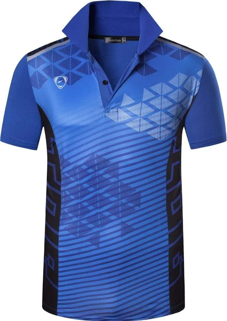 jeansian Men's 3 Packs Ourdoor Sport Quick Dry Polo T-Shirt Tee Tshirt Golf Tennis Bowling Fit LSL195