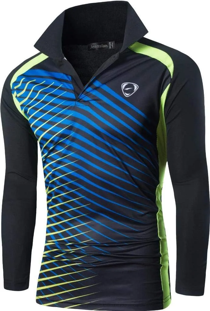 jeansian Men's Outdoor Sport Quick Dry Fit Polo T-Shirts Tee Shirt Tshirt Tops Golf Tennis Bowling LA287