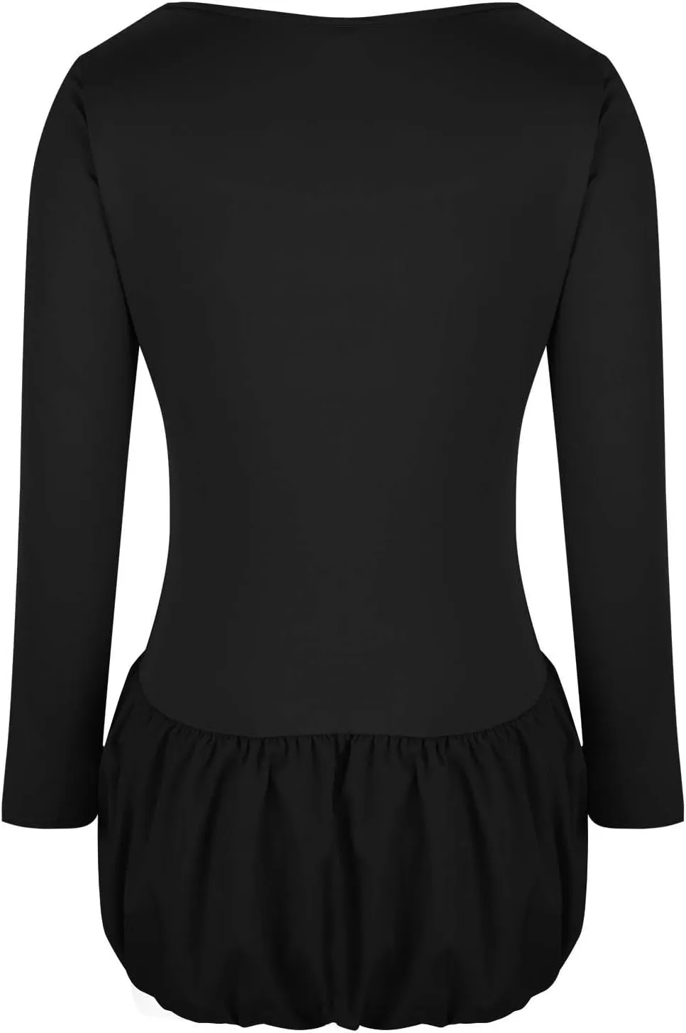 JOAU Women's Bodycon Mini Dress Square Neck Long Sleeve Bubble Dresses Y2K Cute Babydoll Pleated Ruffle Going Out Dress