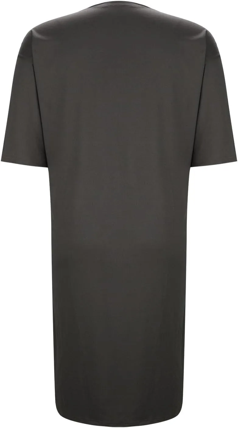 Knee Length T-Shirt Dress for Women Loose Short Sleeve Summer Pullover Dresses Casual Comfy Lounge Tunic Dress