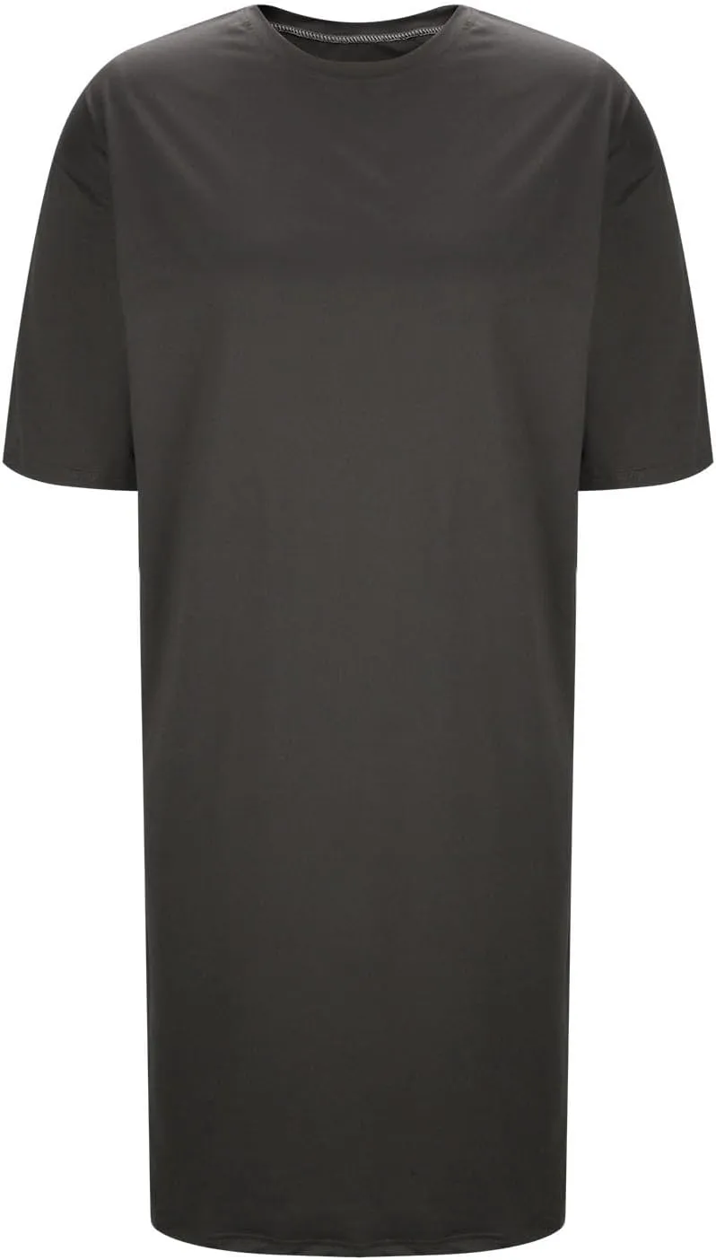 Knee Length T-Shirt Dress for Women Loose Short Sleeve Summer Pullover Dresses Casual Comfy Lounge Tunic Dress