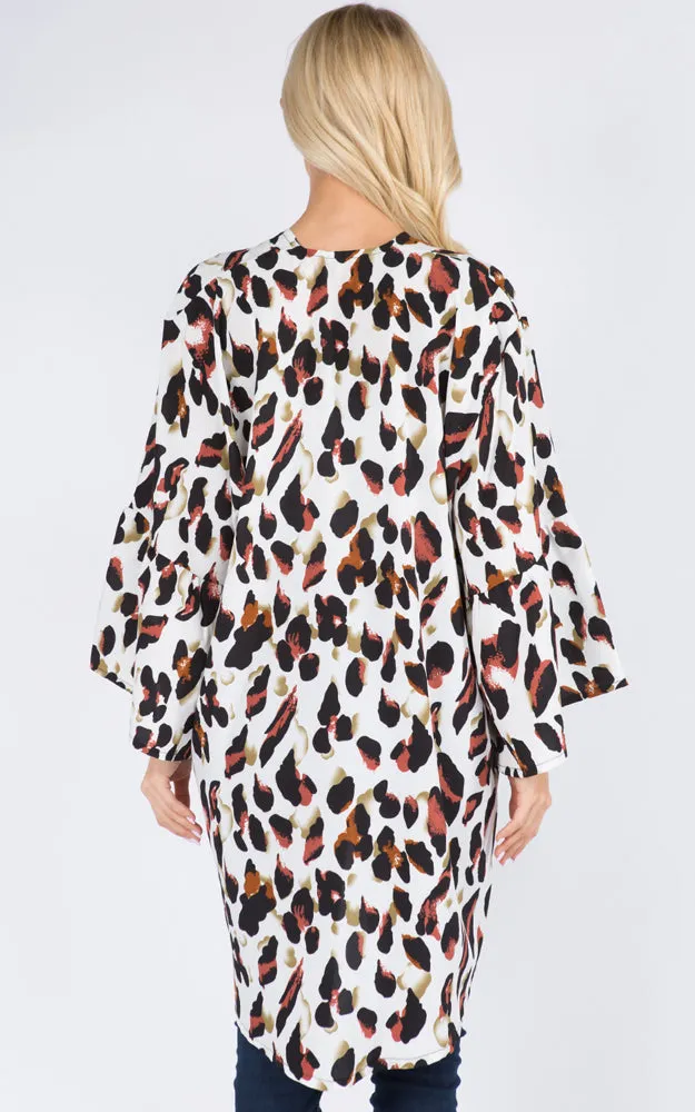 KP3102 Floral Pattern Kimono Cover-Up