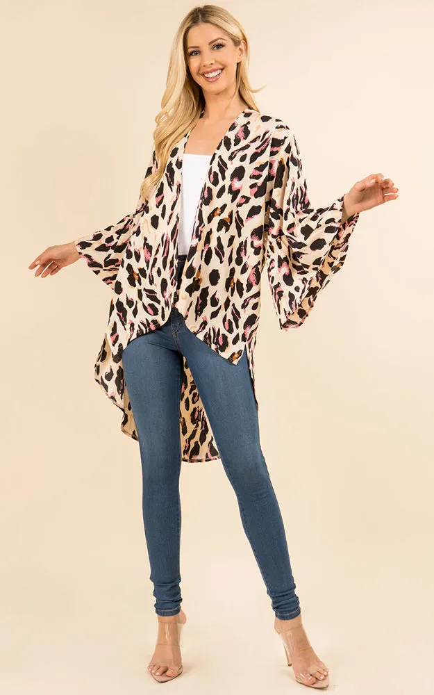 KP3102 Floral Pattern Kimono Cover-Up