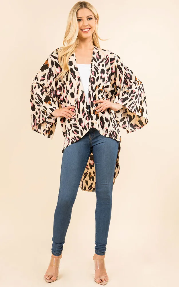 KP3102 Floral Pattern Kimono Cover-Up