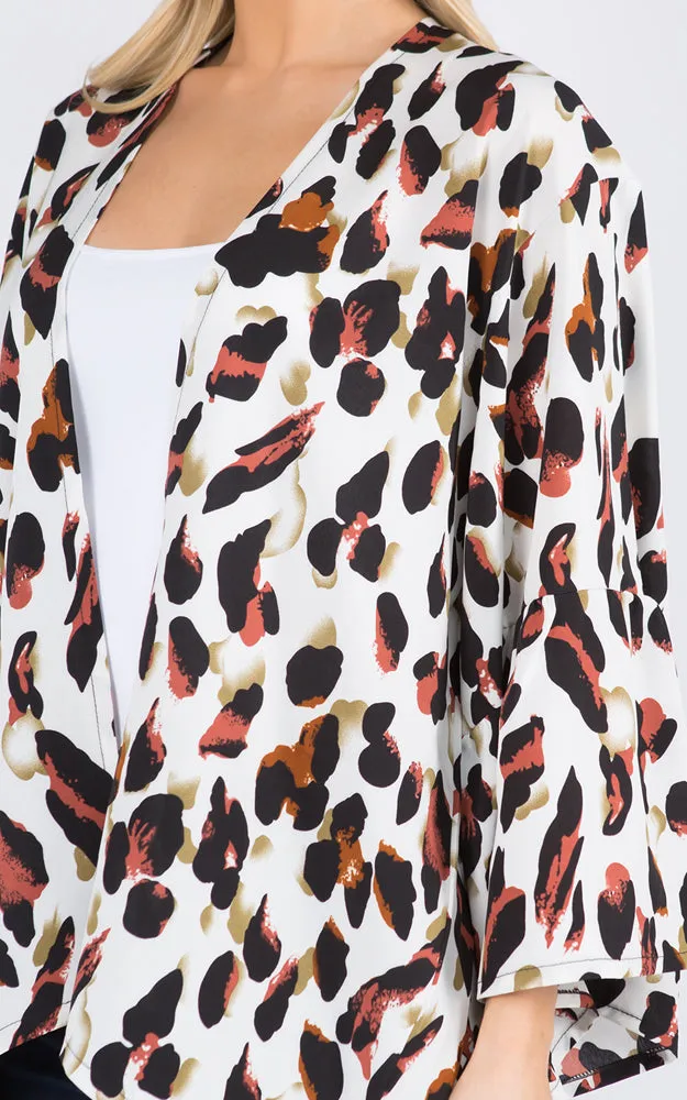 KP3102 Floral Pattern Kimono Cover-Up