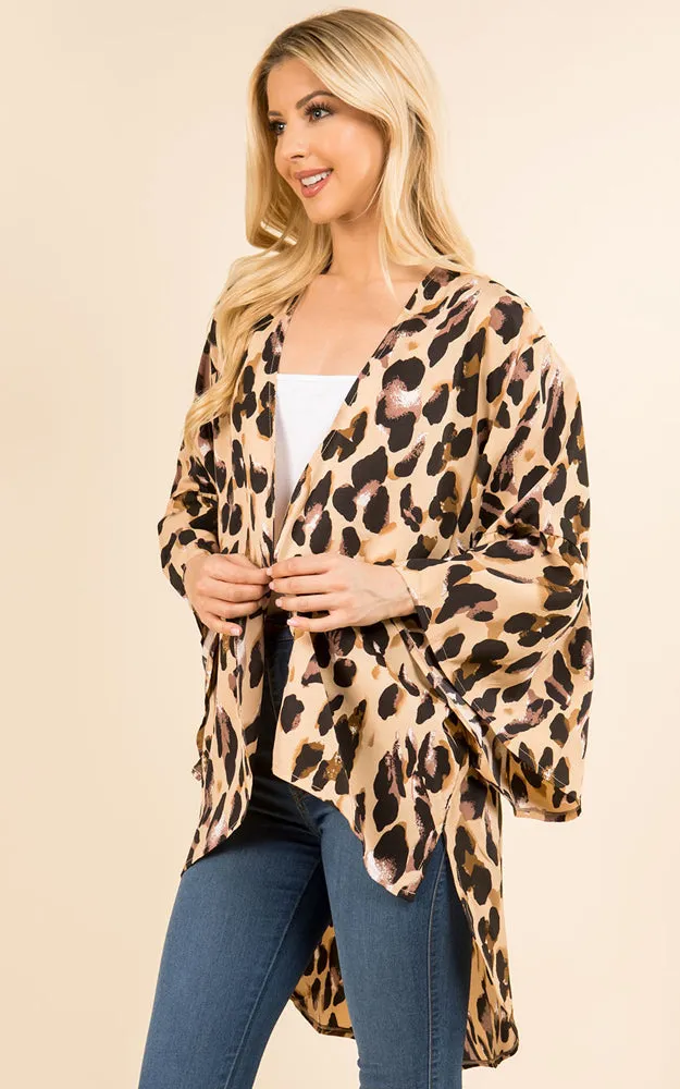 KP3102 Floral Pattern Kimono Cover-Up