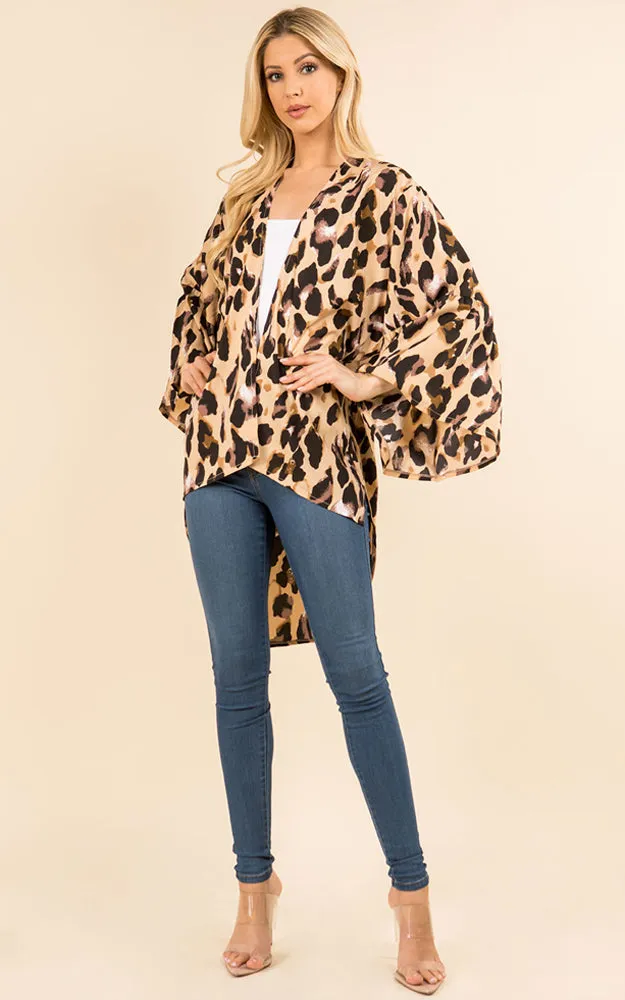 KP3102 Floral Pattern Kimono Cover-Up