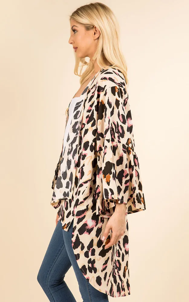 KP3102 Floral Pattern Kimono Cover-Up