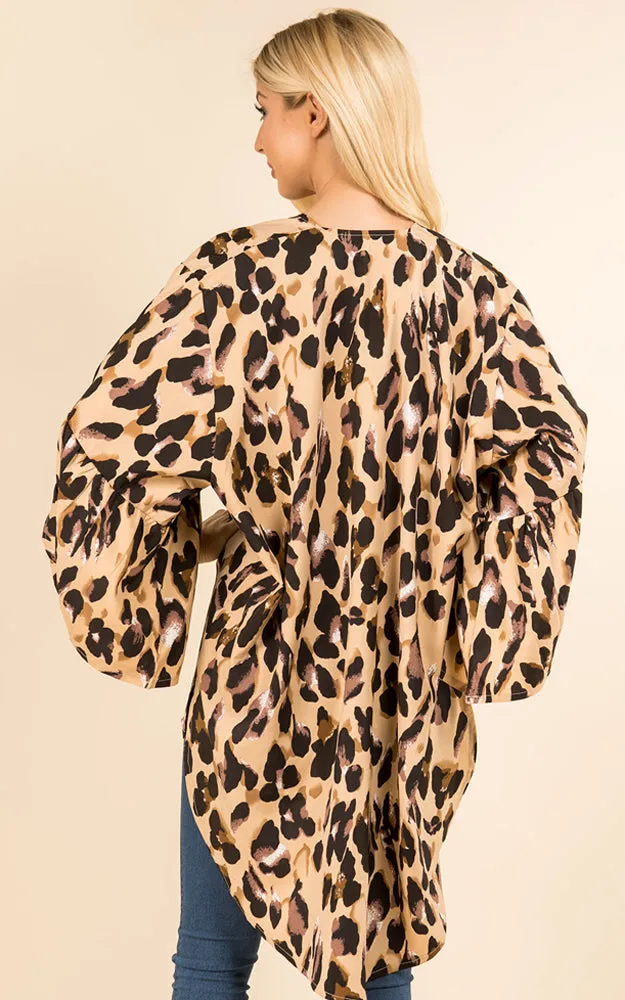 KP3102 Floral Pattern Kimono Cover-Up