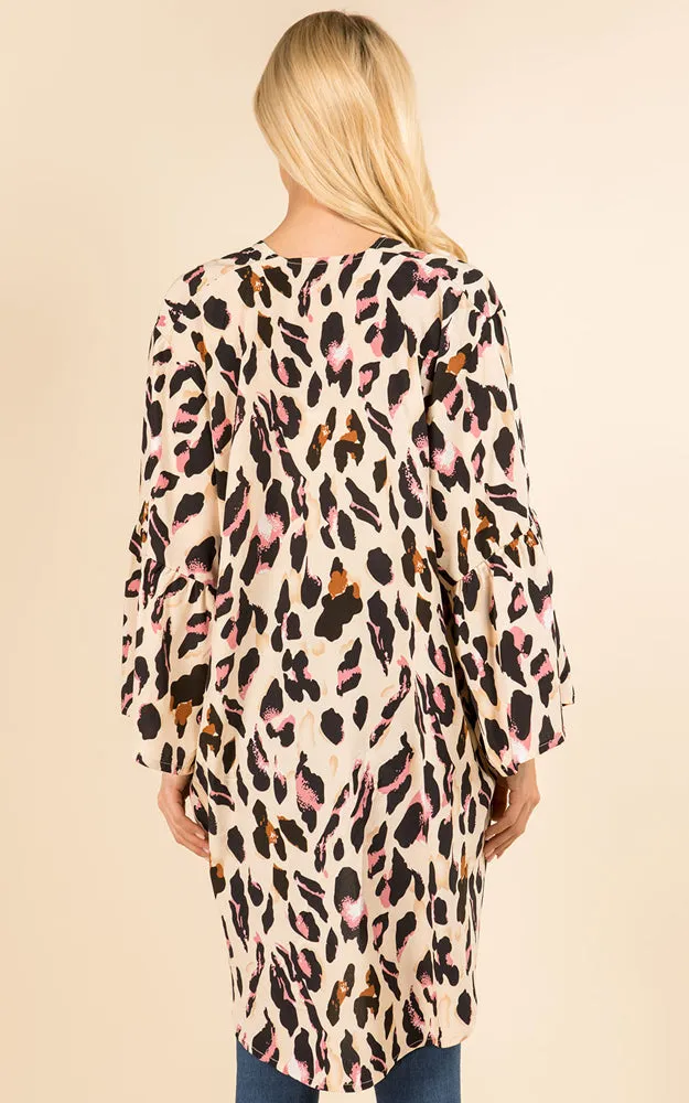 KP3102 Floral Pattern Kimono Cover-Up