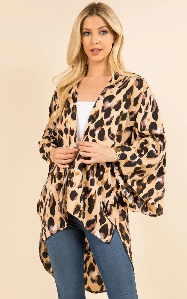 KP3102 Floral Pattern Kimono Cover-Up