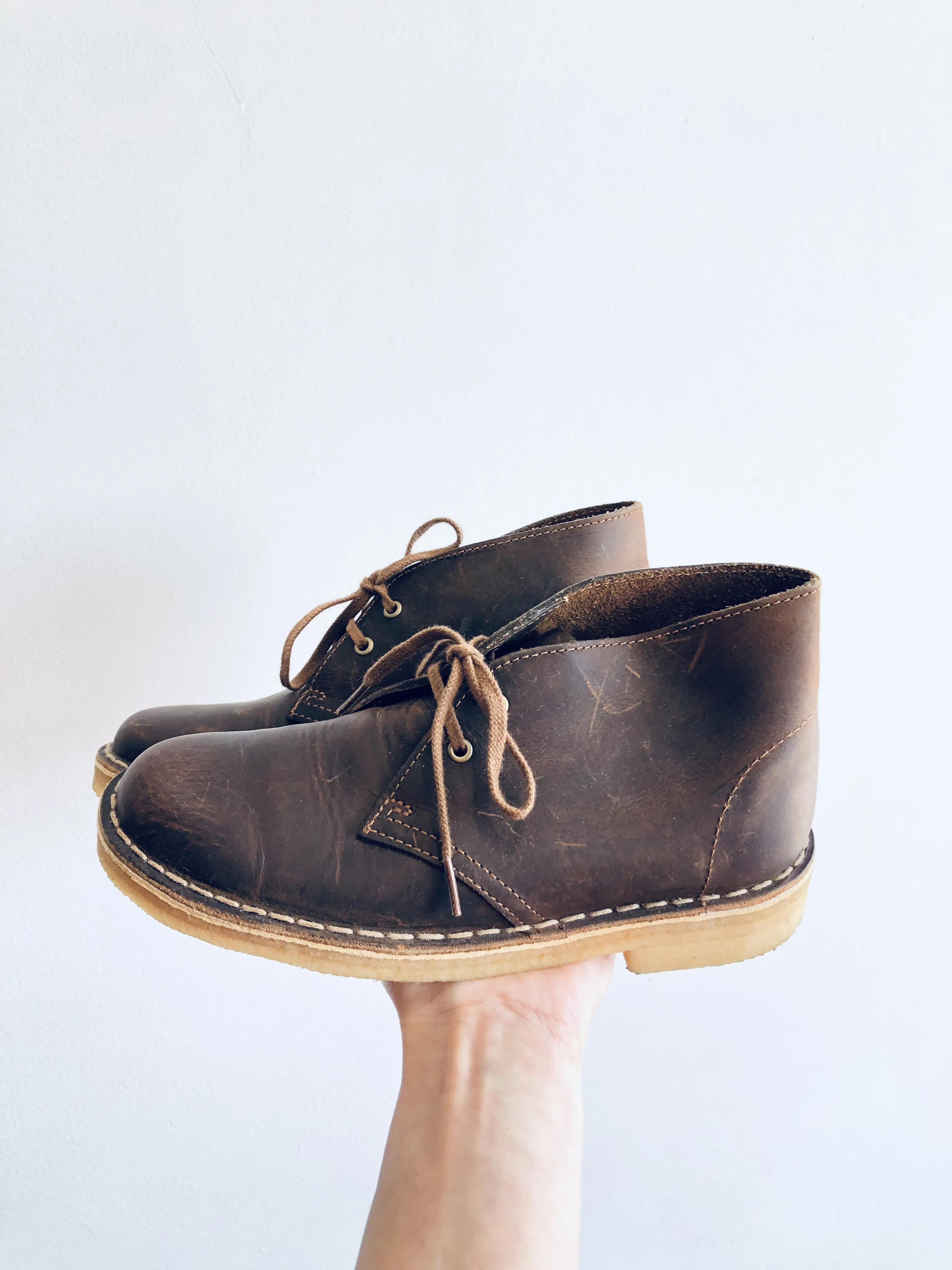 Leather Desert Boots // 5 Kid