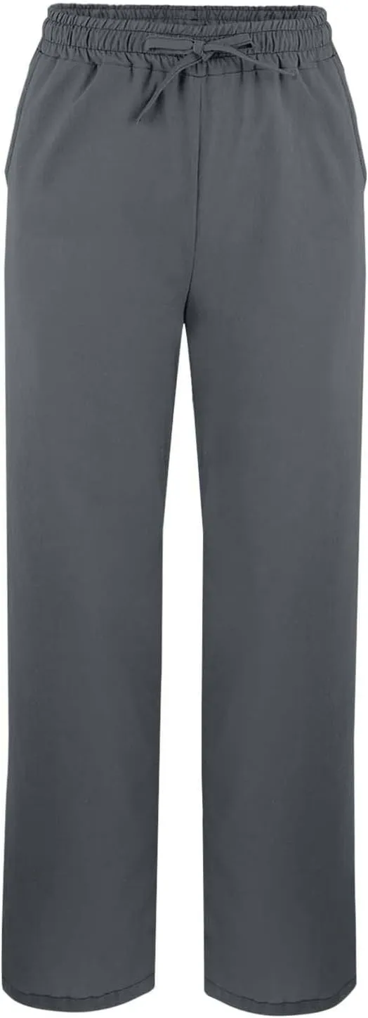 Linen Pants Casual Elastic Waist Wide Leg Pants Elastic Waist Straight Leg Cotton Linen Casual Summer Palazzo Lounge Pants