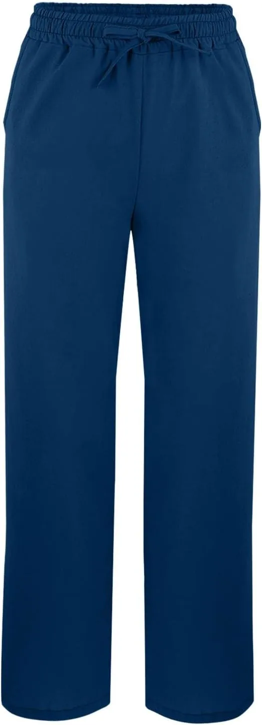 Linen Pants for Women 2025 Summer High Waist Elastic Straight Leg Lounge Pant Loose Lightweight Beach Trousers