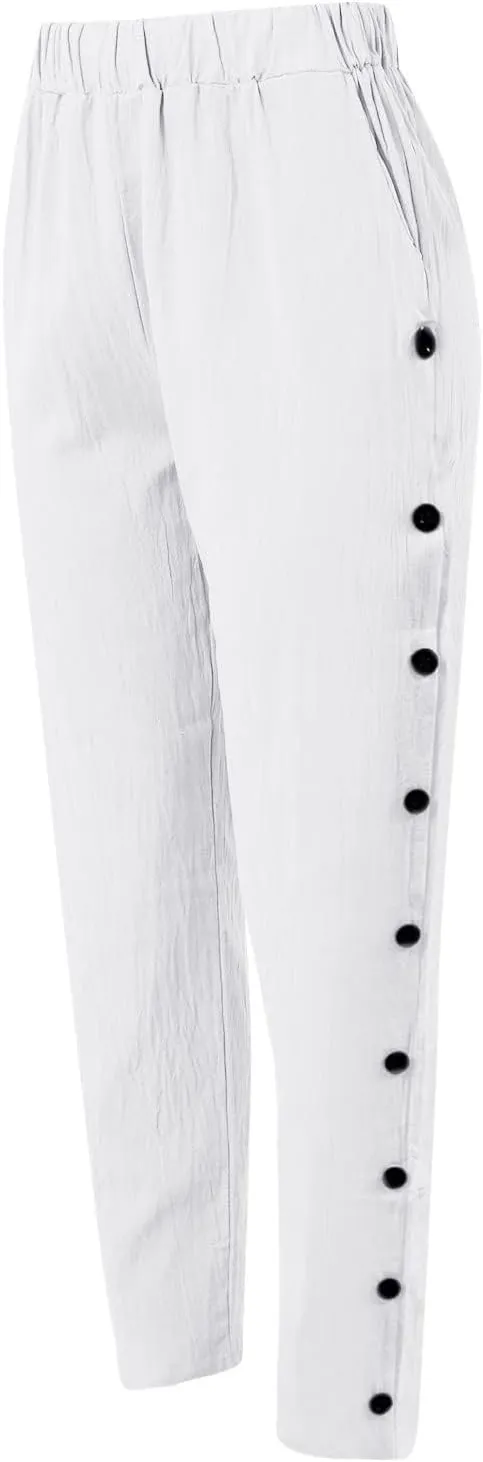 Linen Pants for Women, Peasant Pants WomenS Straight Leg Linen Casual Trendy