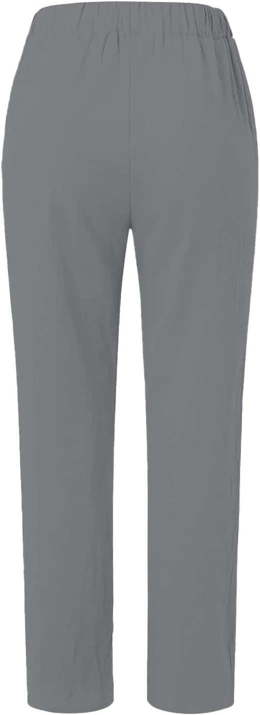 Linen Pants for Women, Peasant Pants WomenS Straight Leg Linen Casual Trendy