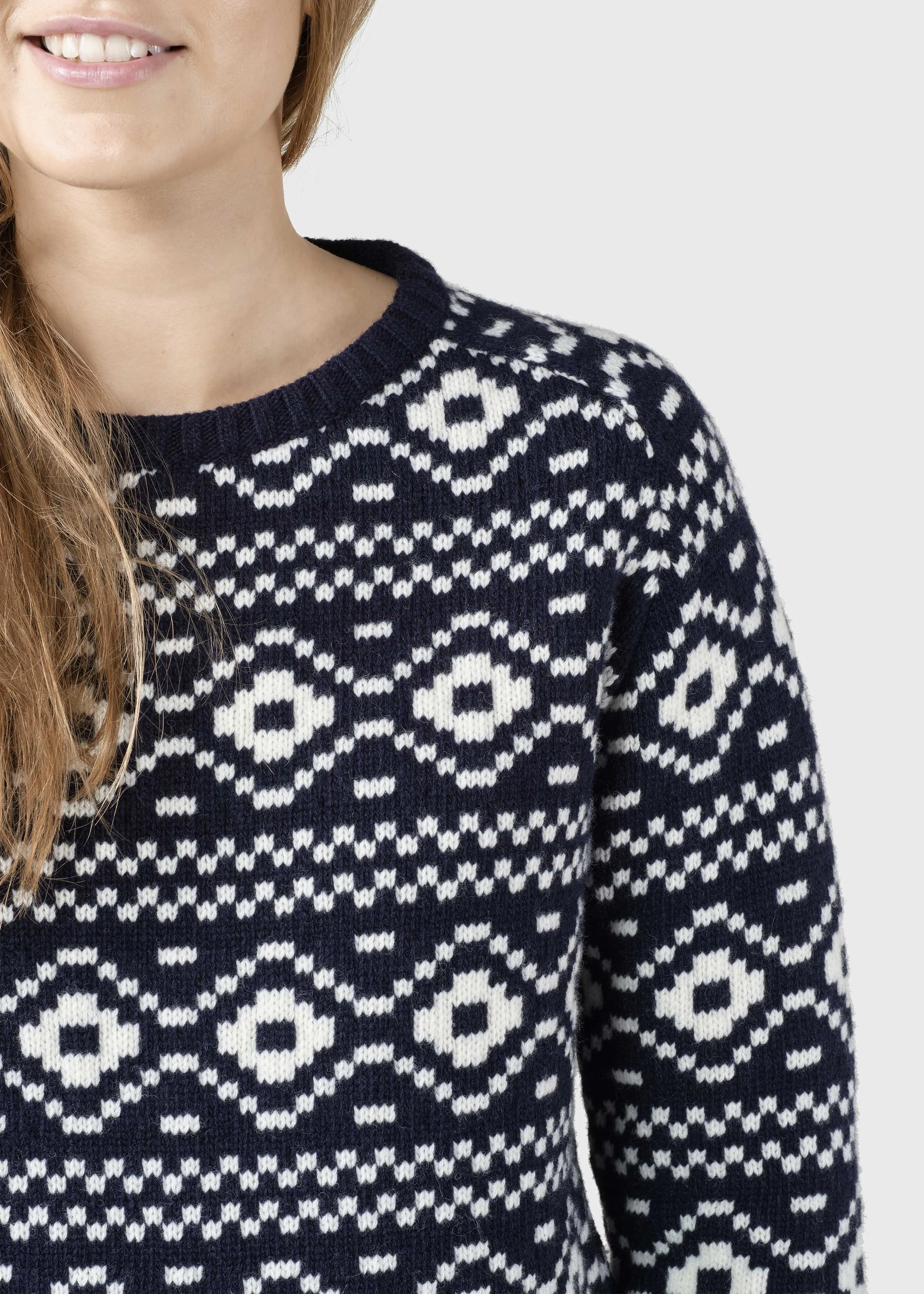 Marie knit  - Navy/cream