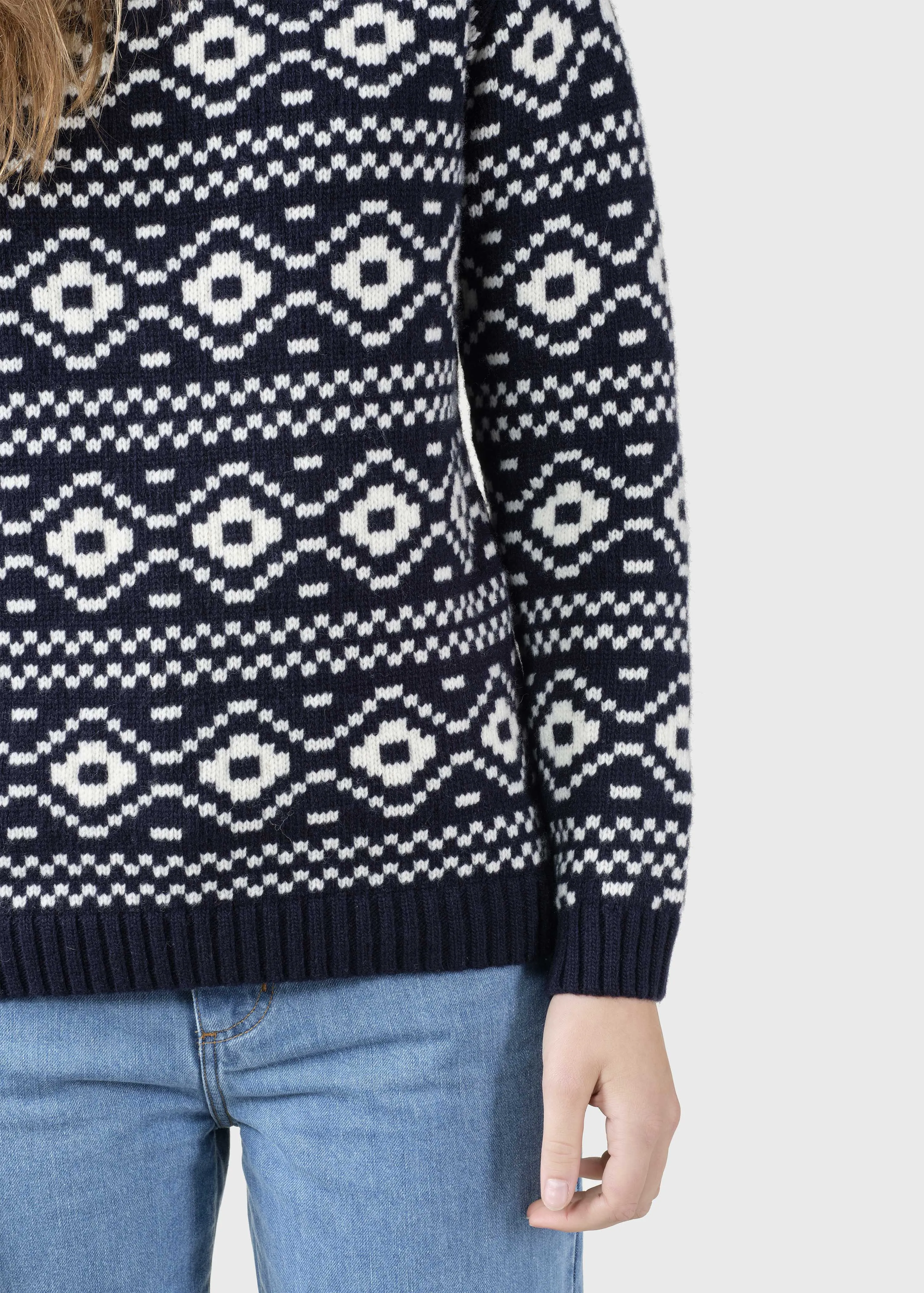 Marie knit  - Navy/cream