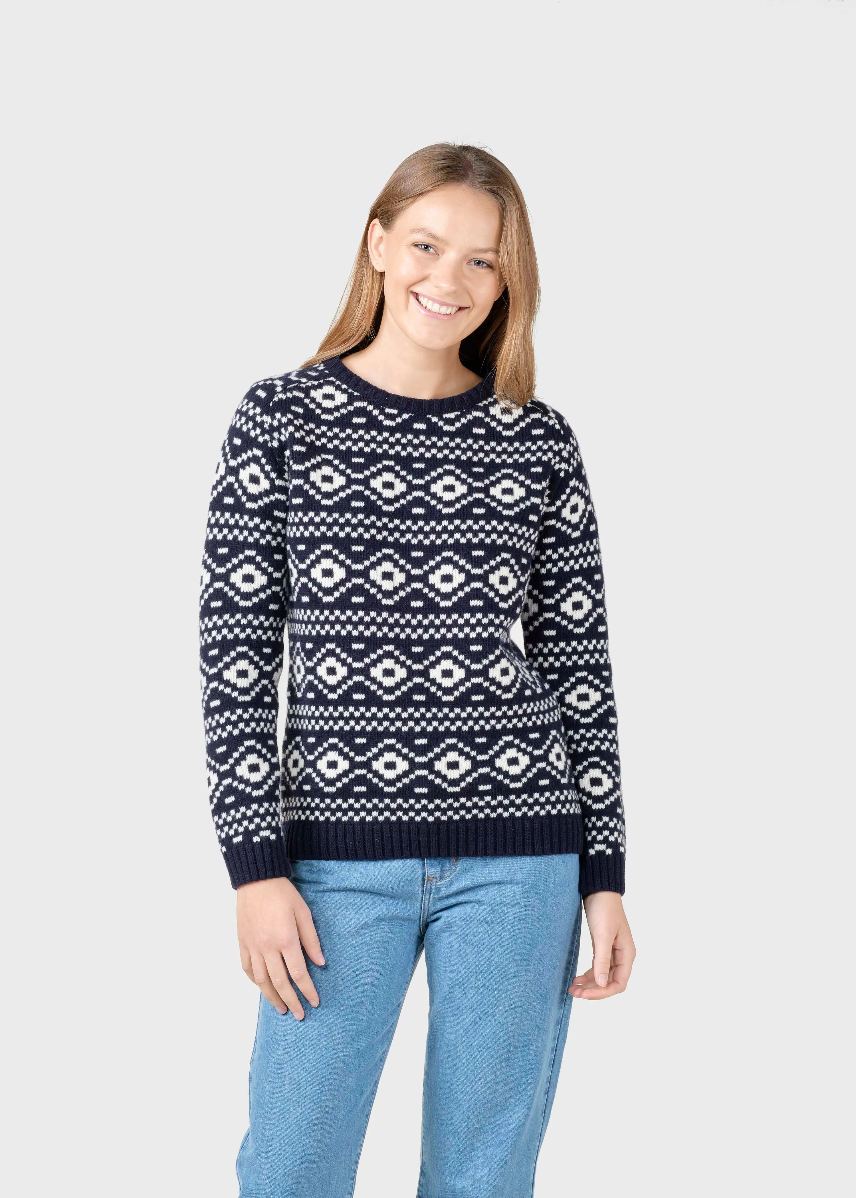 Marie knit  - Navy/cream