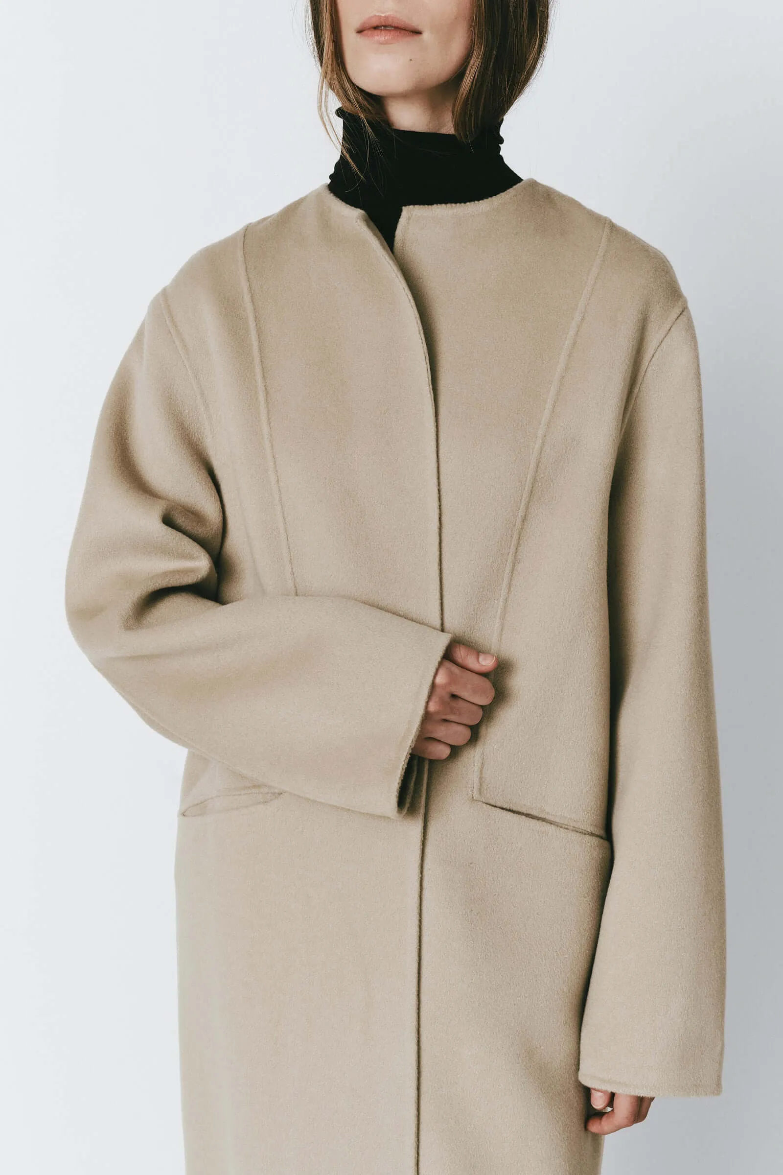 Math Belted Double-Faced Coat