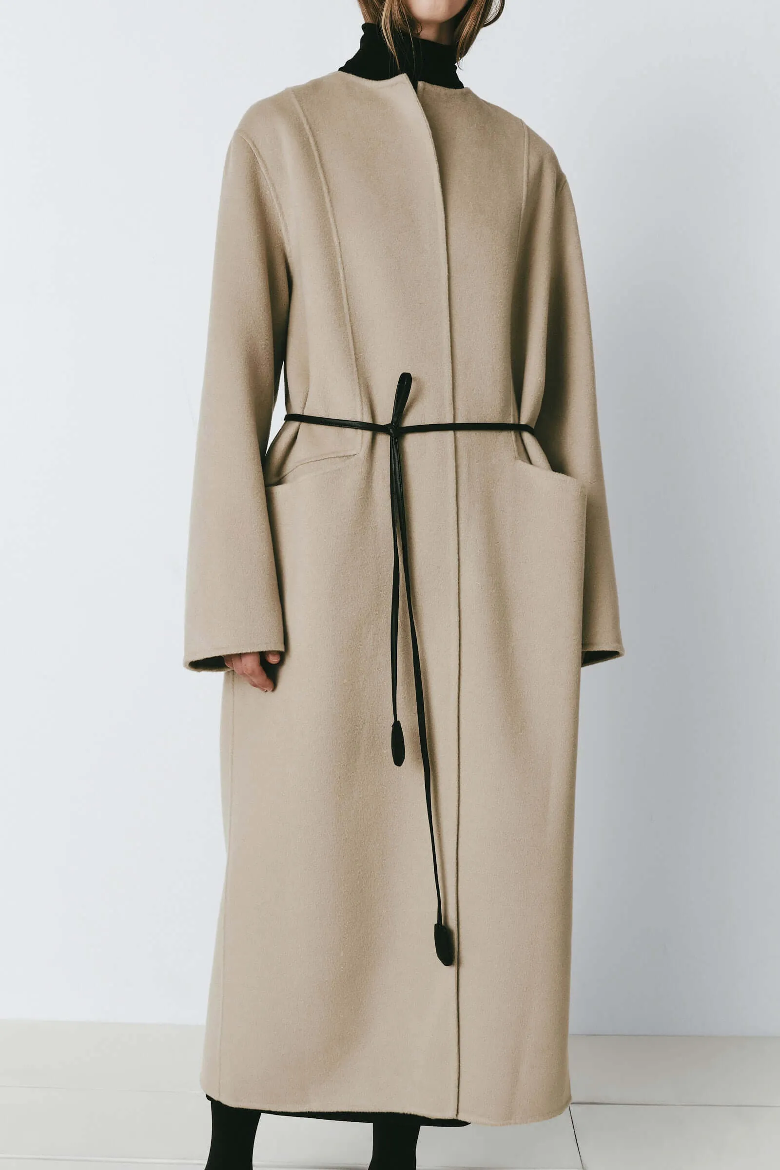 Math Belted Double-Faced Coat