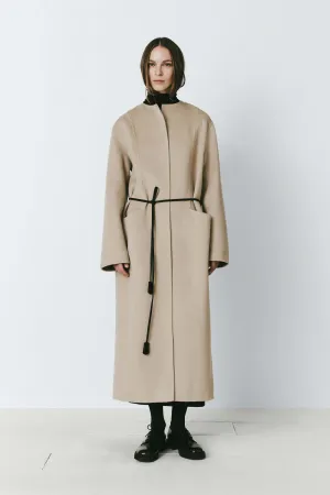 Math Belted Double-Faced Coat