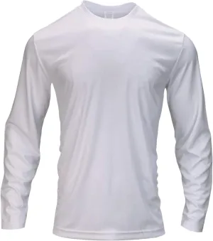 Men Long Sleeve Tee Shirts UV Protection Quick Dry Athletic Running Breathable Workout Performance Work T Shirt