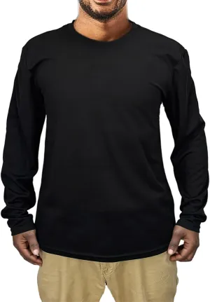 Men Long Sleeve Tee Shirts UV Protection Quick Dry Athletic Running Breathable Workout Performance Work T Shirt