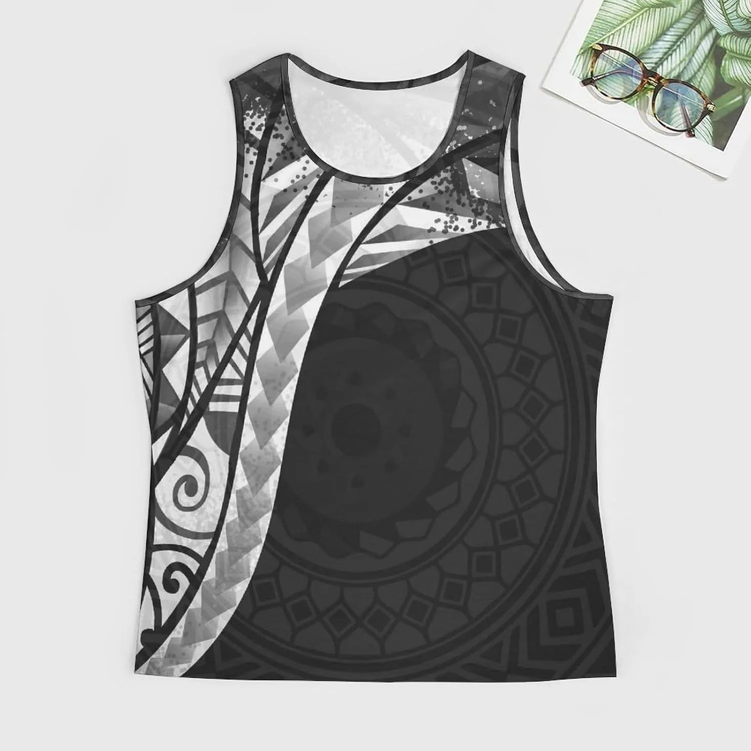 Men Polynesian Tribal Quick Dry Workout Tank Top Hawaiian Samoan Gym Muscle Tee Bodybuilding Sleeveless Shirt