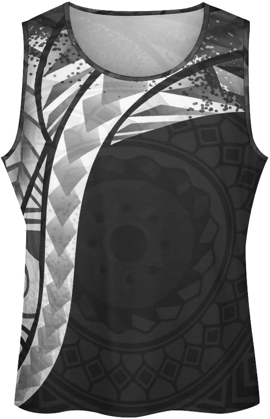 Men Polynesian Tribal Quick Dry Workout Tank Top Hawaiian Samoan Gym Muscle Tee Bodybuilding Sleeveless Shirt
