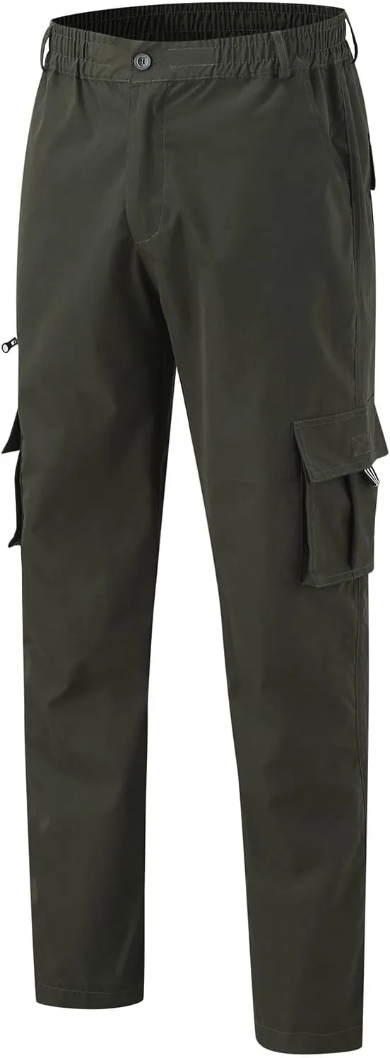 Mens Cargo Pants Casual Hiking Pants Joggers Athletic Pants Cotton Loose Straight Sweatpants for Men