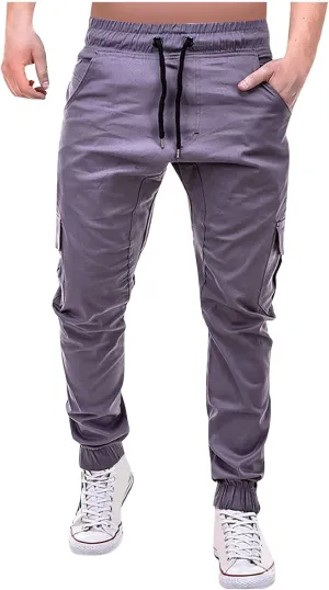 Men's Fashion Loose Handsome PocketJeans Pants Tooling Camouflage Pants M-4XL