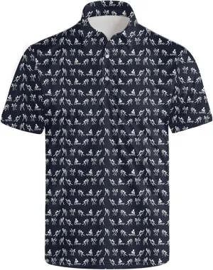 Men's Funny Polo Shirts Short Sleeve Golf Shirt for Men Quick-Dry Golf Polo Shirt Moisture Wicking Activewear Polos