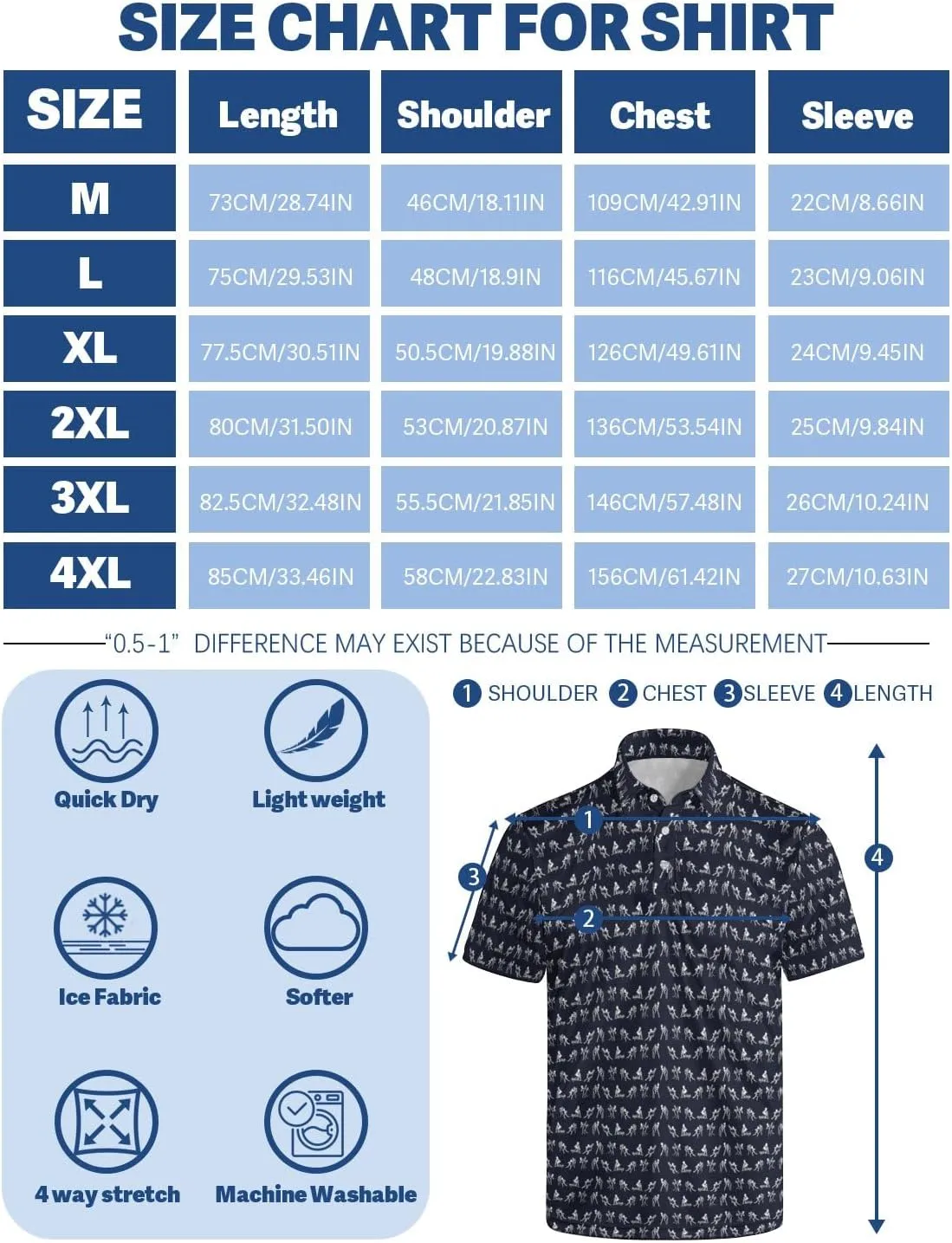 Men's Funny Polo Shirts Short Sleeve Golf Shirt for Men Quick-Dry Golf Polo Shirt Moisture Wicking Activewear Polos