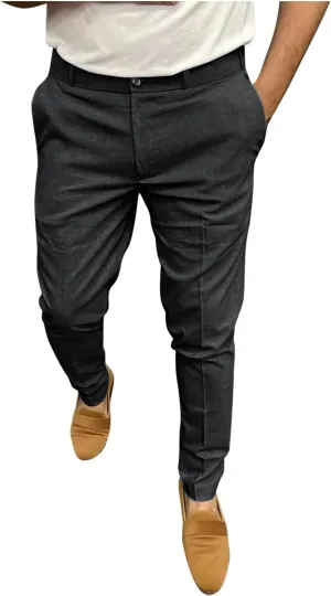 Men's Golf Pants Slim Fit Stretch Work Dress Pants Quick Dry Lightweight Business Casual Trousers with Pockets