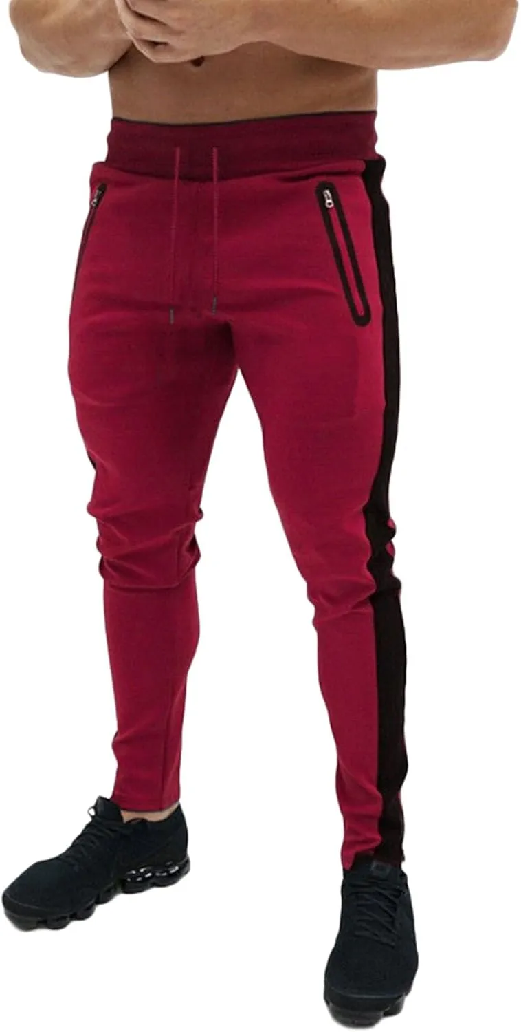 Men's Joggers Sweatpants Casual Open Bottom Straight Leg Pants Slim Fit for Running Urban Streetwear Hip Hop