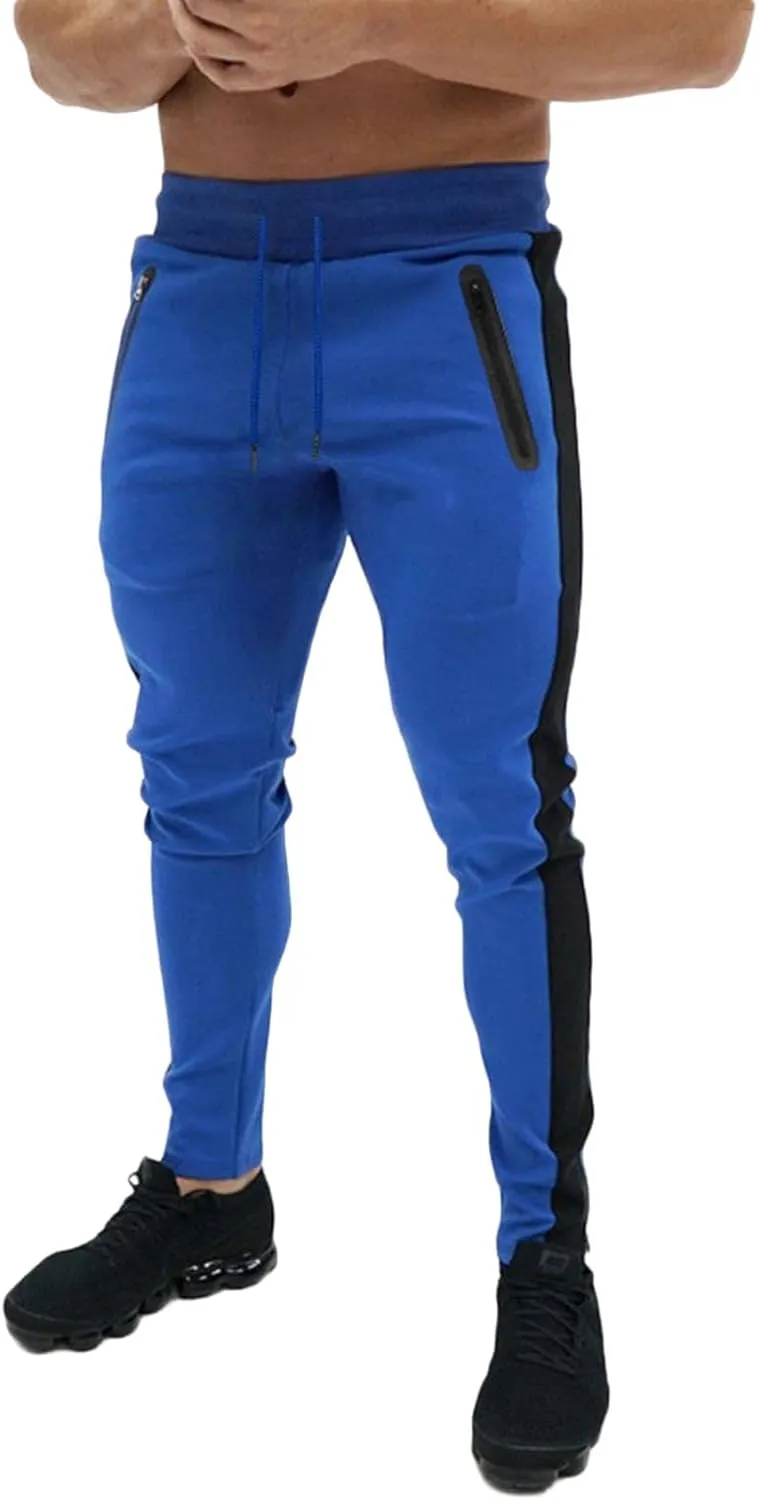 Men's Joggers Sweatpants Casual Open Bottom Straight Leg Pants Slim Fit for Running Urban Streetwear Hip Hop