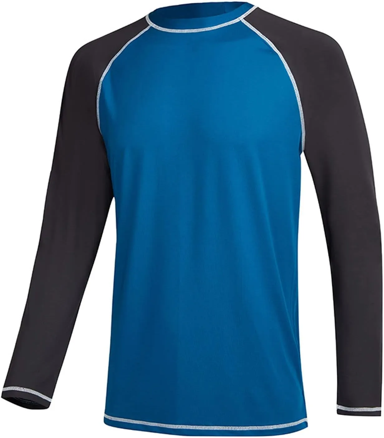 Men's Long Sleeve Swim Shirts Rashguard UPF 50  UV Sun Protection Shirt Athletic Workout Running Hiking T-Shirt Swimwear