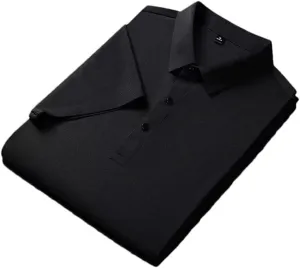 Men's Quick Dry Polo Shirt Business Sport Fitness Golf Turn Collar Short Sleeve Ice Silk Regular Fit T-Shirt